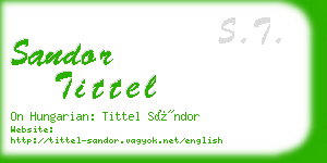 sandor tittel business card